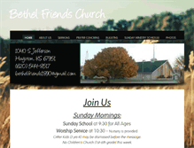 Tablet Screenshot of bethelfriendschurch.net